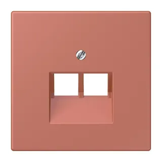 Jung Abdeckung für IAE/UAE-Anschlussdosen 2 x 8-polig, Thermoplast lackiert, Serie LS, terre sienne brique LC969-2UA236