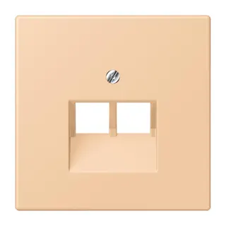 Jung Abdeckung für IAE/UAE-Anschlussdosen 2 x 8-polig, Thermoplast lackiert, Serie LS, terre sienne claire 31 LC969-2UA237