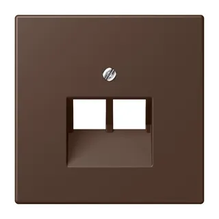 Jung Abdeckung für IAE/UAE-Anschlussdosen 2 x 8-polig, Thermoplast lackiert, Serie LS, terre d'ombre br?lée 31 LC969-2UA239
