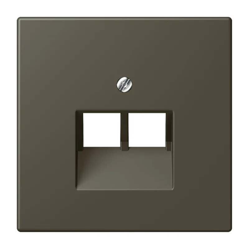 Jung Abdeckung für IAE/UAE-Anschlussdosen 2 x 8-polig, Thermoplast lackiert, Serie LS, ombre naturelle 31 LC969-2UA241