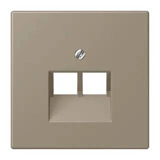 Jung Abdeckung für IAE/UAE-Anschlussdosen 2 x 8-polig, Thermoplast lackiert, Serie LS, ombre naturelle moyenne LC969-2UA242