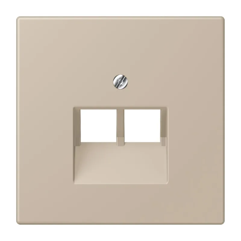 Jung Abdeckung für IAE/UAE-Anschlussdosen 2 x 8-polig, Thermoplast lackiert, Serie LS, ombre naturelle claire LC969-2UA243