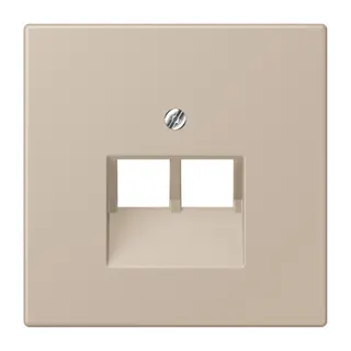 Jung Abdeckung für IAE/UAE-Anschlussdosen 2 x 8-polig, Thermoplast lackiert, Serie LS, ombre naturelle claire LC969-2UA243