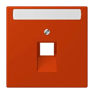 Jung Abdeckung für IAE/UAE-Anschlussdosen 1 x 8-polig, mit Schriftfeld, Thermoplast lackiert, Serie LS, rouge vermillon 59 LC969-1NAUA244