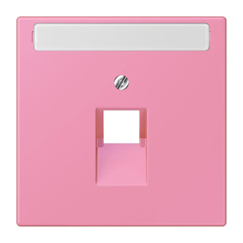 Jung Abdeckung für IAE/UAE-Anschlussdosen 1 x 8-polig, mit Schriftfeld, Thermoplast lackiert, Serie LS, rose vif LC969-1NAUA246