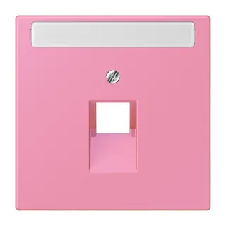Jung Abdeckung für IAE/UAE-Anschlussdosen 1 x 8-polig, mit Schriftfeld, Thermoplast lackiert, Serie LS, rose vif LC969-1NAUA246