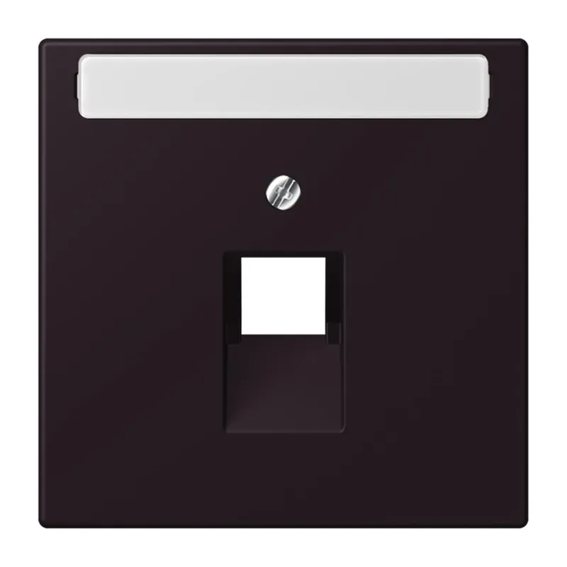Jung Abdeckung für IAE/UAE-Anschlussdosen 1 x 8-polig, mit Schriftfeld, Thermoplast lackiert, Serie LS, noir d'ivoire LC969-1NAUA248
