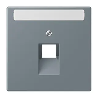 Jung Abdeckung für IAE/UAE-Anschlussdosen 1 x 8-polig, mit Schriftfeld, Thermoplast lackiert, Serie LS, gris 59 LC969-1NAUA251