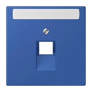 Jung Abdeckung für IAE/UAE-Anschlussdosen 1 x 8-polig, mit Schriftfeld, Thermoplast lackiert, Serie LS, bleu outremer 59 LC969-1NAUA253
