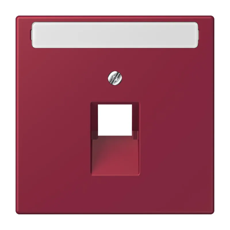 Jung Abdeckung für IAE/UAE-Anschlussdosen 1 x 8-polig, mit Schriftfeld, Thermoplast lackiert, Serie LS, le rubis LC969-1NAUA255