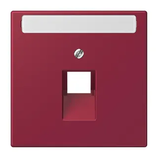 Jung Abdeckung für IAE/UAE-Anschlussdosen 1 x 8-polig, mit Schriftfeld, Thermoplast lackiert, Serie LS, le rubis LC969-1NAUA255