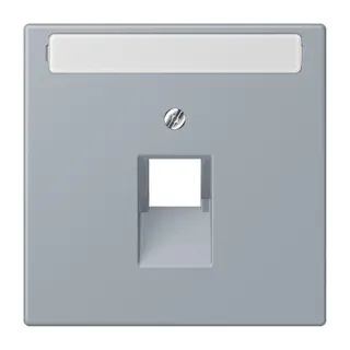 Jung Abdeckung für IAE/UAE-Anschlussdosen 1 x 8-polig, mit Schriftfeld, Thermoplast lackiert, Serie LS, gris clair 59 LC969-1NAUA257