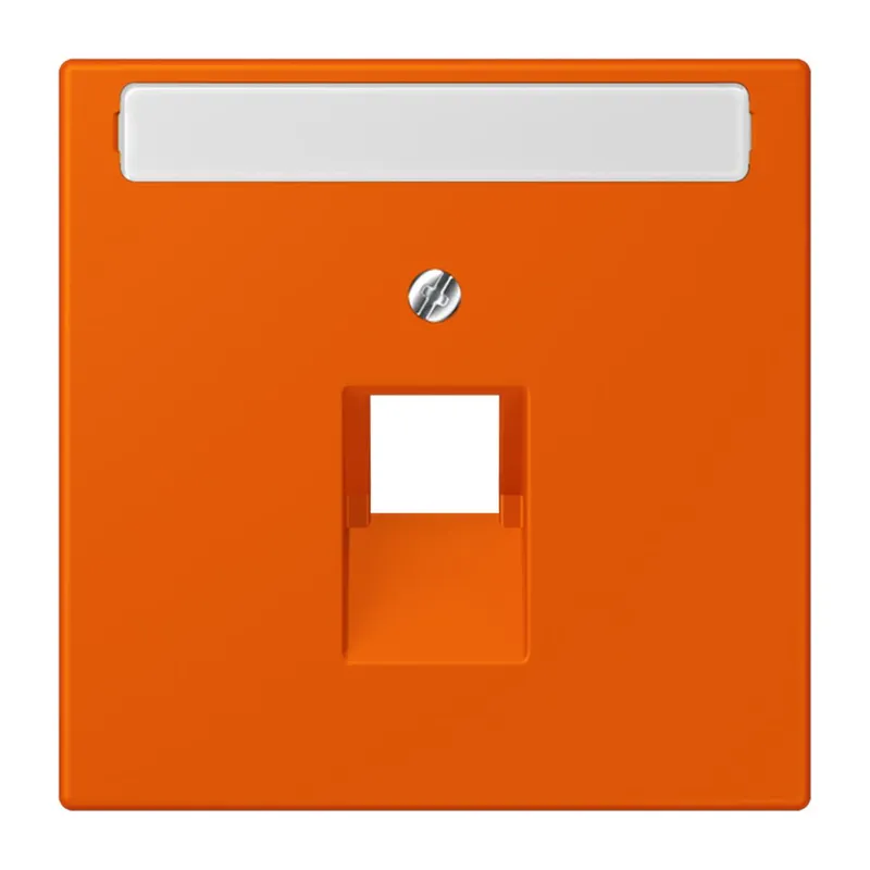 Jung Abdeckung für IAE/UAE-Anschlussdosen 1 x 8-polig, mit Schriftfeld, Thermoplast lackiert, Serie LS, orange vif LC969-1NAUA260