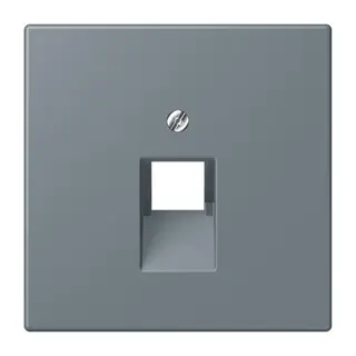Jung Abdeckung für IAE/UAE-Anschlussdosen 1 x 8-polig, Thermoplast lackiert, Serie LS, gris 59 LC969-1UA251