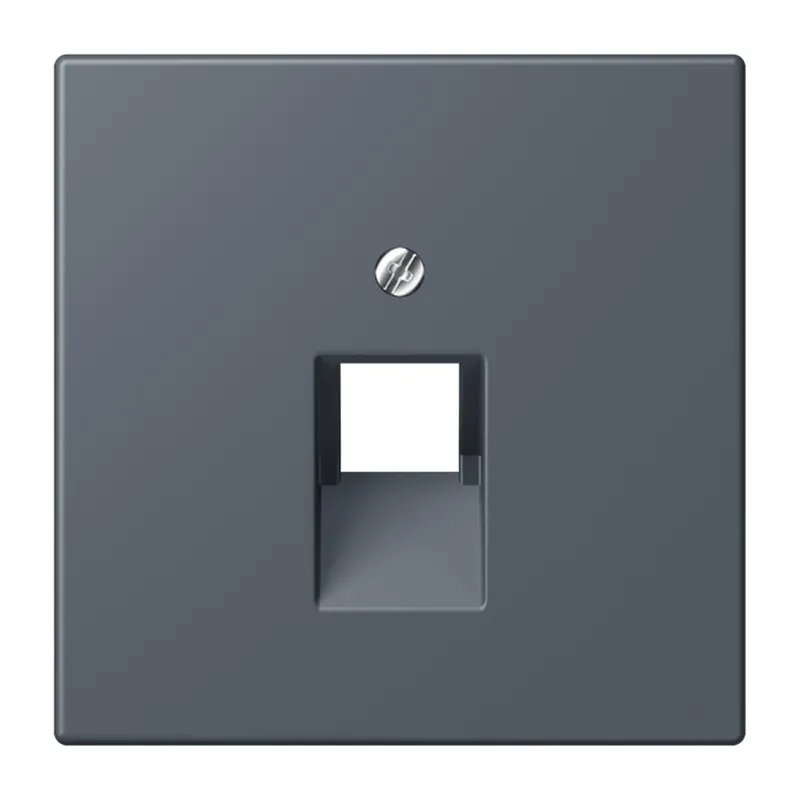 Jung Abdeckung für IAE/UAE-Anschlussdosen 1 x 8-polig, Thermoplast lackiert, Serie LS, gris fonce 59 LC969-1UA262