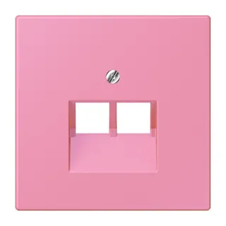 Jung Abdeckung für IAE/UAE-Anschlussdosen 2 x 8-polig, Thermoplast lackiert, Serie LS, rose vif LC969-2UA246