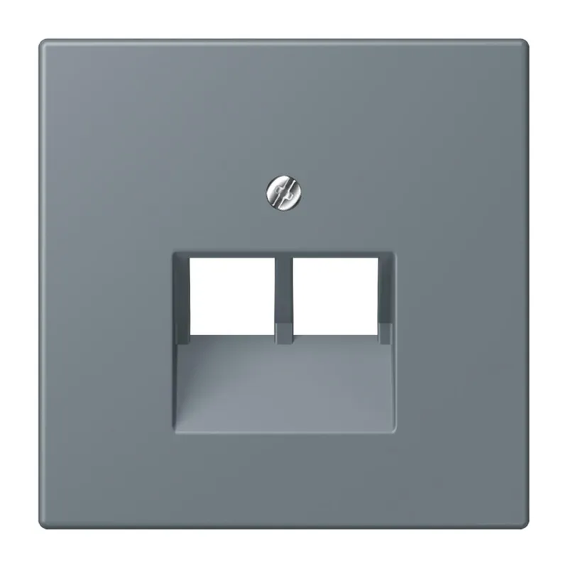 Jung Abdeckung für IAE/UAE-Anschlussdosen 2 x 8-polig, Thermoplast lackiert, Serie LS, gris 59 LC969-2UA251