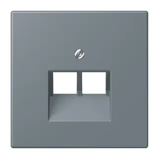 Jung Abdeckung für IAE/UAE-Anschlussdosen 2 x 8-polig, Thermoplast lackiert, Serie LS, gris 59 LC969-2UA251
