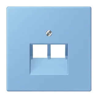 Jung Abdeckung für IAE/UAE-Anschlussdosen 2 x 8-polig, Thermoplast lackiert, Serie LS, bleu céruléen 59 LC969-2UA256