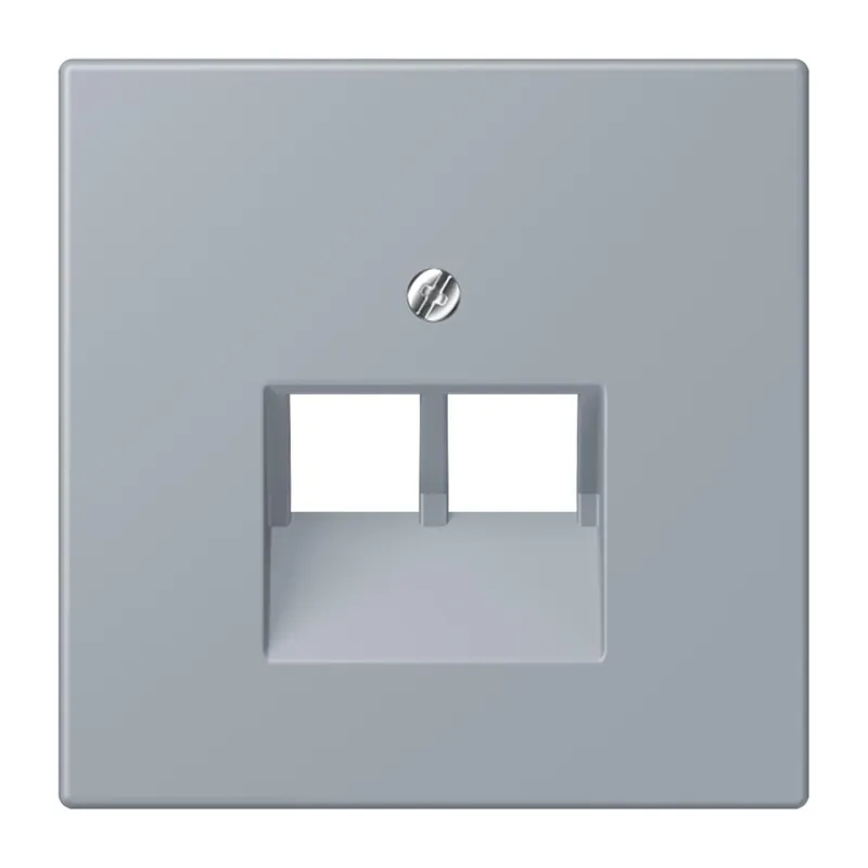 Jung Abdeckung für IAE/UAE-Anschlussdosen 2 x 8-polig, Thermoplast lackiert, Serie LS, gris clair 59 LC969-2UA257