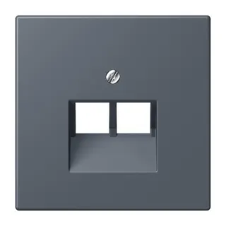 Jung Abdeckung für IAE/UAE-Anschlussdosen 2 x 8-polig, Thermoplast lackiert, Serie LS, gris fonce 59 LC969-2UA262