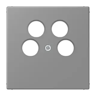 Jung Abdeckung für 4-Loch SAT-TV-Steckdose (Ankaro), Thermoplast, Serie LS, gris 31 LC990-4SAT2203
