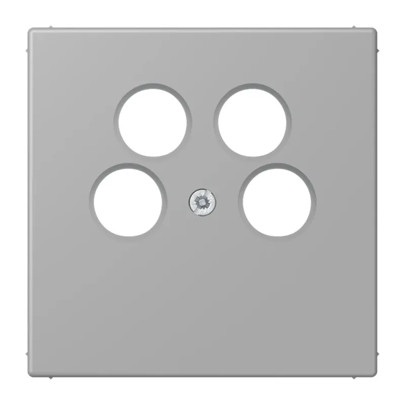 Jung Abdeckung für 4-Loch SAT-TV-Steckdose (Ankaro), Thermoplast, Serie LS, gris moyen LC990-4SAT2204