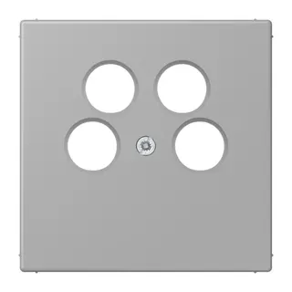 Jung Abdeckung für 4-Loch SAT-TV-Steckdose (Ankaro), Thermoplast, Serie LS, gris moyen LC990-4SAT2204