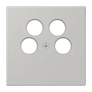 Jung Abdeckung für 4-Loch SAT-TV-Steckdose (Ankaro), Thermoplast, Serie LS, gris clair 31 LC990-4SAT2205
