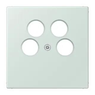 Jung Abdeckung für 4-Loch SAT-TV-Steckdose (Ankaro), Thermoplast, Serie LS, céruléen pale LC990-4SAT2215