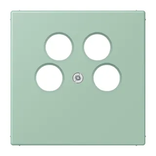 Jung Abdeckung für 4-Loch SAT-TV-Steckdose (Ankaro), Thermoplast, Serie LS, vert anglais clair LC990-4SAT2217