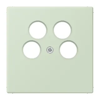 Jung Abdeckung für 4-Loch SAT-TV-Steckdose (Ankaro), Thermoplast, Serie LS, vert anglâis pale LC990-4SAT2218