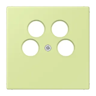 Jung Abdeckung für 4-Loch SAT-TV-Steckdose (Ankaro), Thermoplast, Serie LS, vert jaune clair LC990-4SAT2222