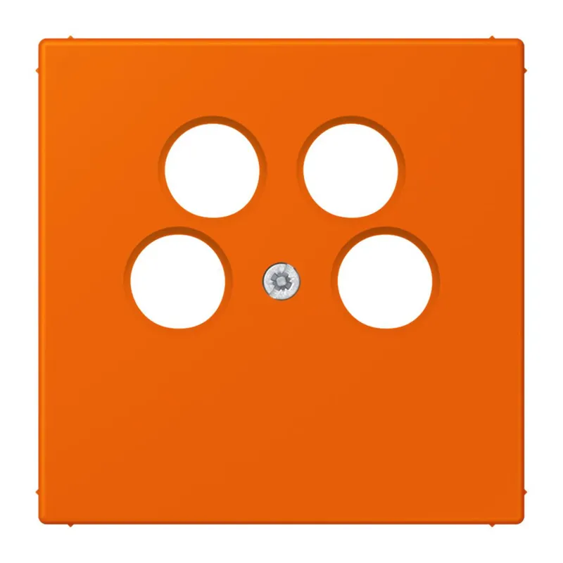 Jung Abdeckung für 4-Loch SAT-TV-Steckdose (Ankaro), Thermoplast, Serie LS, orange LC990-4SAT2224