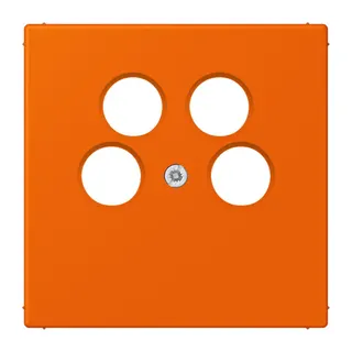 Jung Abdeckung für 4-Loch SAT-TV-Steckdose (Ankaro), Thermoplast, Serie LS, orange LC990-4SAT2224