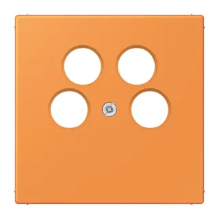 Jung Abdeckung für 4-Loch SAT-TV-Steckdose (Ankaro), Thermoplast, Serie LS, orange clair LC990-4SAT2225