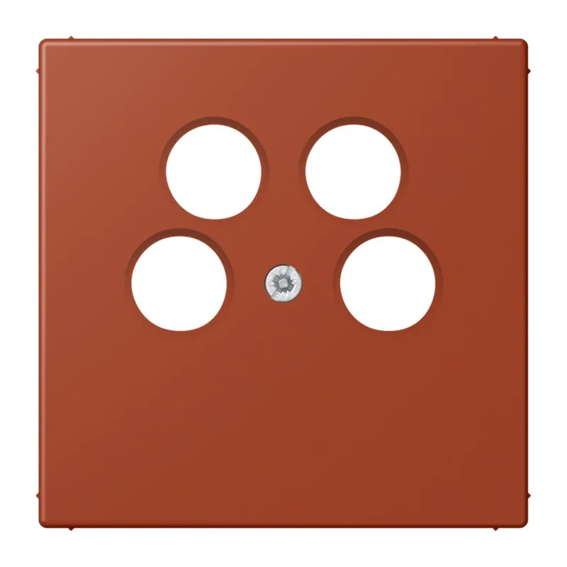 Jung Abdeckung für 4-Loch SAT-TV-Steckdose (Ankaro), Thermoplast, Serie LS, l'ocre rouge LC990-4SAT2232