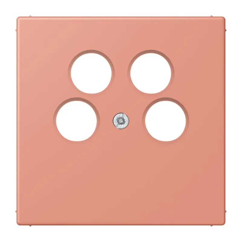 Jung Abdeckung für 4-Loch SAT-TV-Steckdose (Ankaro), Thermoplast, Serie LS, l'ocre rouge moyen LC990-4SAT2233