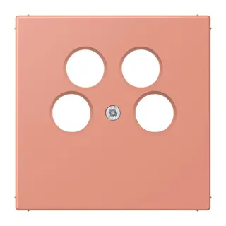 Jung Abdeckung für 4-Loch SAT-TV-Steckdose (Ankaro), Thermoplast, Serie LS, l'ocre rouge moyen LC990-4SAT2233