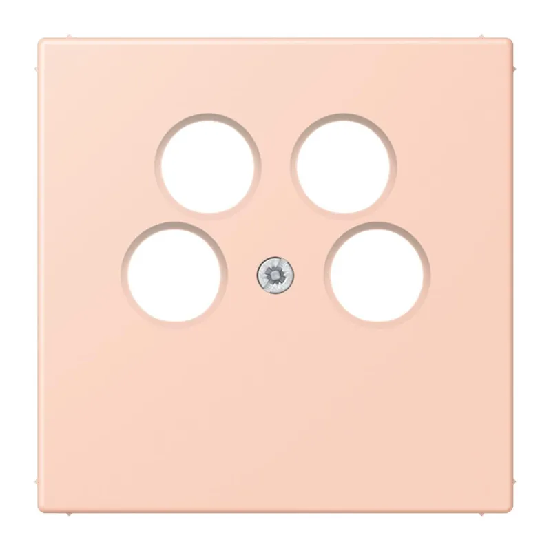 Jung Abdeckung für 4-Loch SAT-TV-Steckdose (Ankaro), Thermoplast, Serie LS, l'ocre rouge clair LC990-4SAT2234
