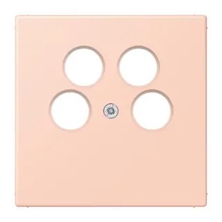 Jung Abdeckung für 4-Loch SAT-TV-Steckdose (Ankaro), Thermoplast, Serie LS, l'ocre rouge clair LC990-4SAT2234