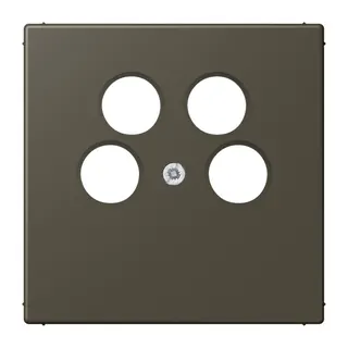 Jung Abdeckung für 4-Loch SAT-TV-Steckdose (Ankaro), Thermoplast, Serie LS, ombre naturelle 31 LC990-4SAT2241