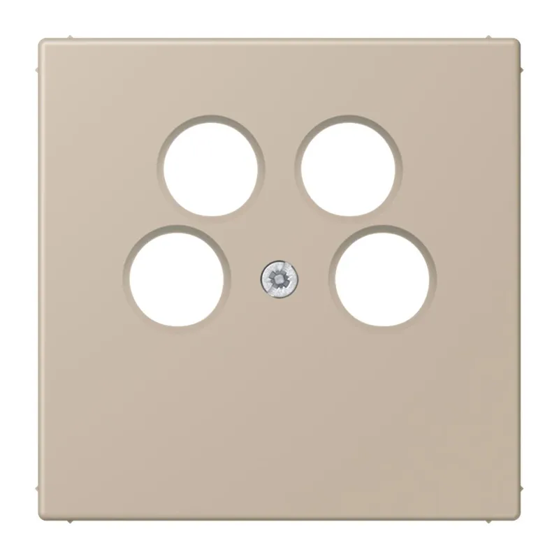 Jung Abdeckung für 4-Loch SAT-TV-Steckdose (Ankaro), Thermoplast, Serie LS, ombre naturelle claire LC990-4SAT2243