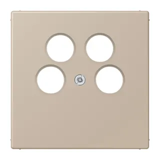 Jung Abdeckung für 4-Loch SAT-TV-Steckdose (Ankaro), Thermoplast, Serie LS, ombre naturelle claire LC990-4SAT2243