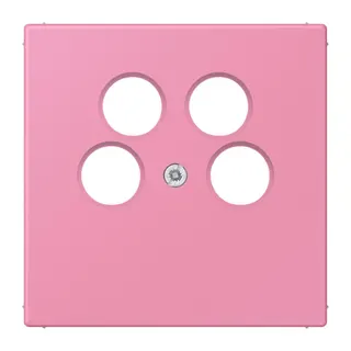 Jung Abdeckung für 4-Loch SAT-TV-Steckdose (Ankaro), Thermoplast, Serie LS, rose vif LC990-4SAT2246