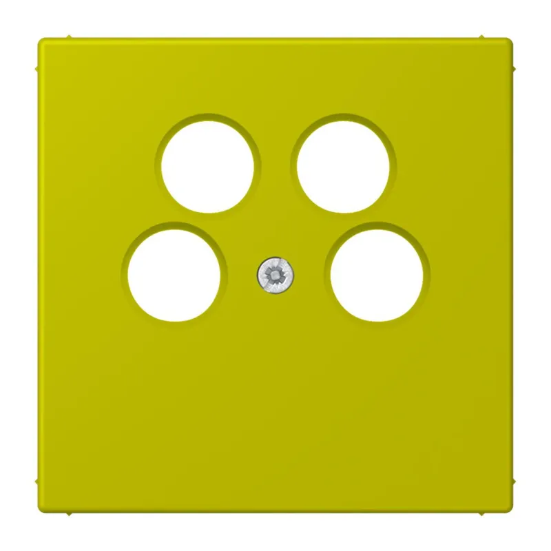 Jung Abdeckung für 4-Loch SAT-TV-Steckdose (Ankaro), Thermoplast, Serie LS, vert olive vif LC990-4SAT2249
