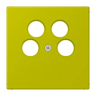 Jung Abdeckung für 4-Loch SAT-TV-Steckdose (Ankaro), Thermoplast, Serie LS, vert olive vif LC990-4SAT2249