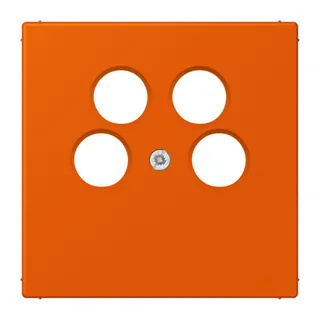 Jung Abdeckung für 4-Loch SAT-TV-Steckdose (Ankaro), Thermoplast, Serie LS, orange vif LC990-4SAT2260