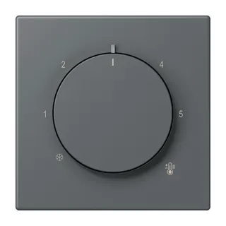 Jung Abdeckung für Raumtemperaturregler-Einsätze, Thermoplast lackiert, Serie LS, gris foncé 31 LC1749BF202
