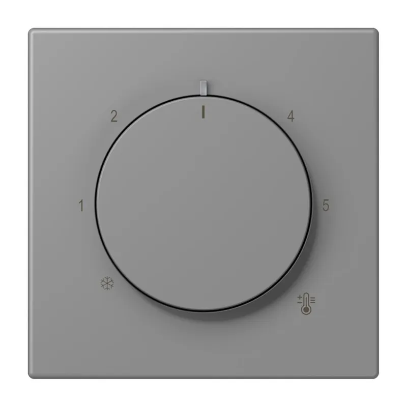Jung Abdeckung für Raumtemperaturregler-Einsätze, Thermoplast lackiert, Serie LS, gris 31 LC1749BF203